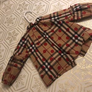 Baby Burberry shirt for baby girl 9 mos